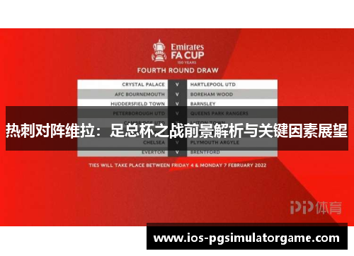 热刺对阵维拉：足总杯之战前景解析与关键因素展望